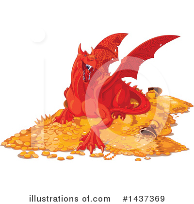 Royalty-Free (RF) Dragon Clipart Illustration by Pushkin - Stock Sample #1437369