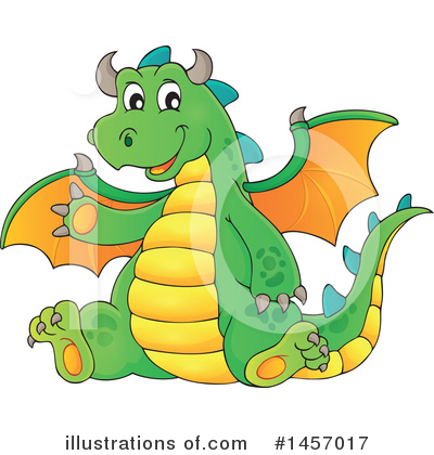 Royalty-Free (RF) Dragon Clipart Illustration by visekart - Stock Sample #1457017