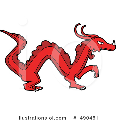 Royalty-Free (RF) Dragon Clipart Illustration by lineartestpilot - Stock Sample #1490461