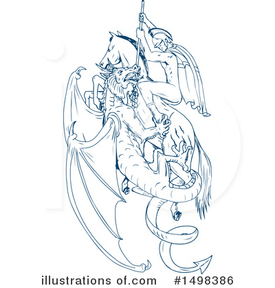 Royalty-Free (RF) Dragon Clipart Illustration by patrimonio - Stock Sample #1498386
