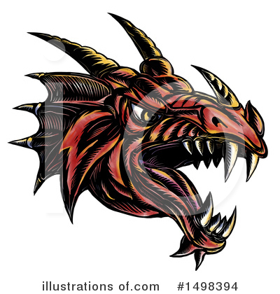 Royalty-Free (RF) Dragon Clipart Illustration by patrimonio - Stock Sample #1498394