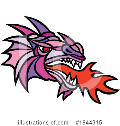 Royalty-Free (RF) Dragon Clipart Illustration by patrimonio - Stock Sample #1644315