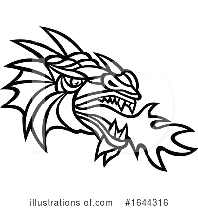 Royalty-Free (RF) Dragon Clipart Illustration by patrimonio - Stock Sample #1644316