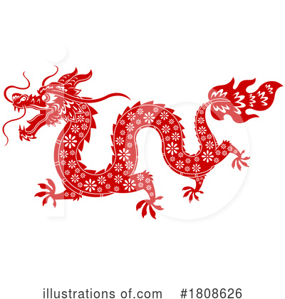 Royalty-Free (RF) Dragon Clipart Illustration by Hit Toon - Stock Sample #1808626