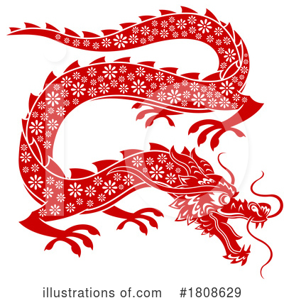 Royalty-Free (RF) Dragon Clipart Illustration by Hit Toon - Stock Sample #1808629