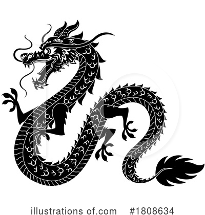 Royalty-Free (RF) Dragon Clipart Illustration by Hit Toon - Stock Sample #1808634