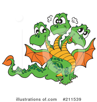 Royalty-Free (RF) Dragon Clipart Illustration by visekart - Stock Sample #211539