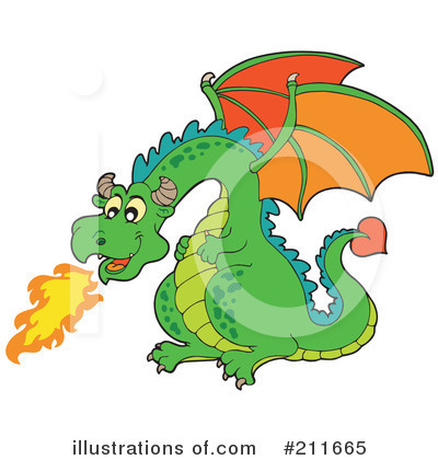 Royalty-Free (RF) Dragon Clipart Illustration by visekart - Stock Sample #211665
