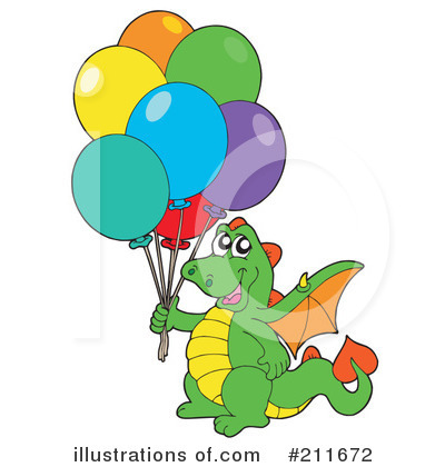 Royalty-Free (RF) Dragon Clipart Illustration by visekart - Stock Sample #211672