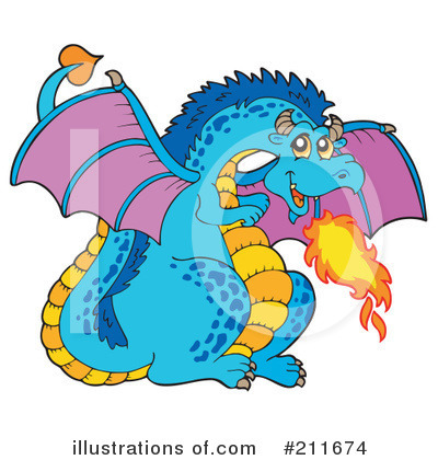 Royalty-Free (RF) Dragon Clipart Illustration by visekart - Stock Sample #211674