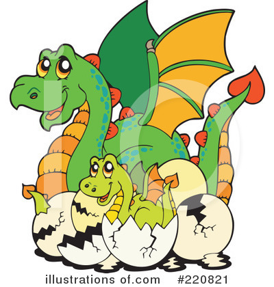 Royalty-Free (RF) Dragon Clipart Illustration by visekart - Stock Sample #220821