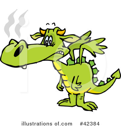 Green Dragon Clipart #42384 by Dennis Holmes Designs