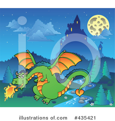 Royalty-Free (RF) Dragon Clipart Illustration by visekart - Stock Sample #435421