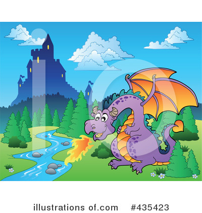 Royalty-Free (RF) Dragon Clipart Illustration by visekart - Stock Sample #435423