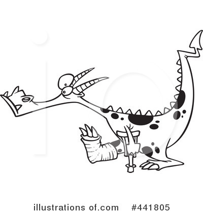Royalty-Free (RF) Dragon Clipart Illustration by toonaday - Stock Sample #441805