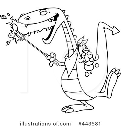 Royalty-Free (RF) Dragon Clipart Illustration by toonaday - Stock Sample #443581
