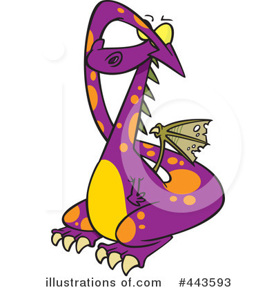 Royalty-Free (RF) Dragon Clipart Illustration by toonaday - Stock Sample #443593