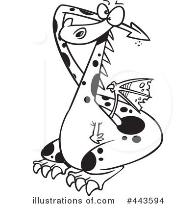 Royalty-Free (RF) Dragon Clipart Illustration by toonaday - Stock Sample #443594