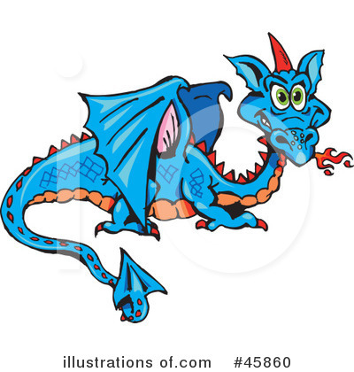 Royalty-Free (RF) Dragon Clipart Illustration by Dennis Holmes Designs - Stock Sample #45860