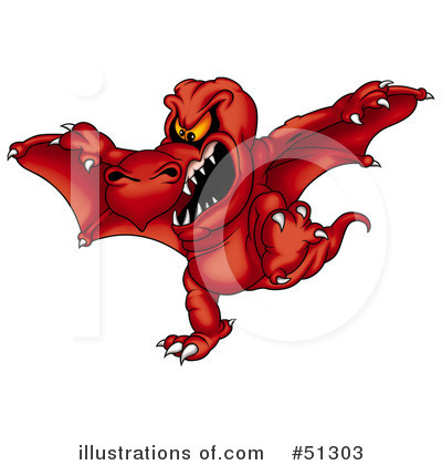 Royalty-Free (RF) Dragon Clipart Illustration by dero - Stock Sample #51303