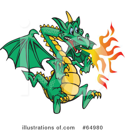 Royalty-Free (RF) Dragon Clipart Illustration by Dennis Holmes Designs - Stock Sample #64980
