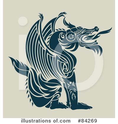 Royalty-Free (RF) Dragon Clipart Illustration by Cherie Reve - Stock Sample #84269