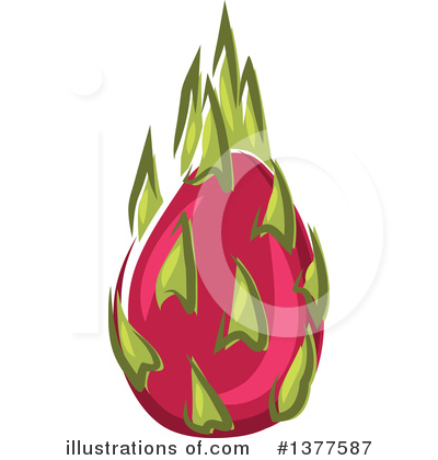 Royalty-Free (RF) Dragon Fruit Clipart Illustration by Vector Tradition SM - Stock Sample #1377587