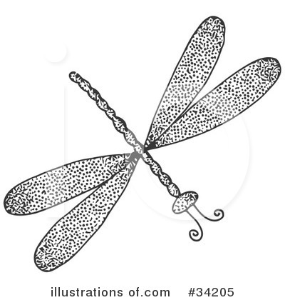 Royalty-Free (RF) Dragonfly Clipart Illustration by C Charley-Franzwa - Stock Sample #34205