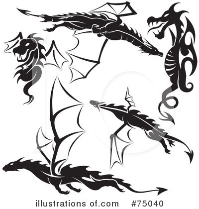 Royalty-Free (RF) Dragons Clipart Illustration by dero - Stock Sample #75040