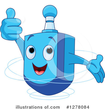 Royalty-Free (RF) Dreidel Clipart Illustration by Pushkin - Stock Sample #1278084