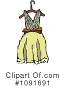Dress Clipart #1091691 by Steve Klinkel