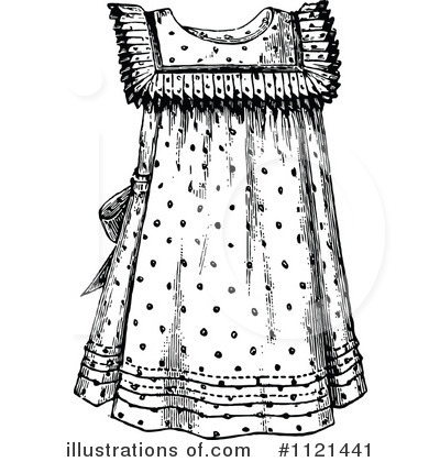 Royalty-Free (RF) Dress Clipart Illustration by Prawny Vintage - Stock Sample #1121441