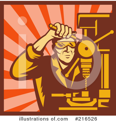 Royalty-Free (RF) Drill Clipart Illustration by patrimonio - Stock Sample #216526