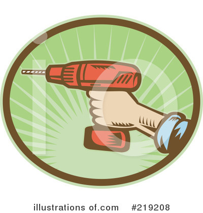 Royalty-Free (RF) Drill Clipart Illustration by patrimonio - Stock Sample #219208