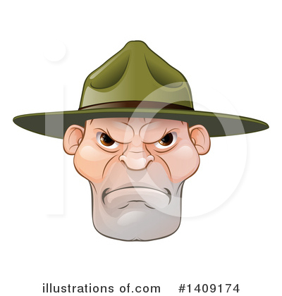 Royalty-Free (RF) Drill Sergeant Clipart Illustration by AtStockIllustration - Stock Sample #1409174