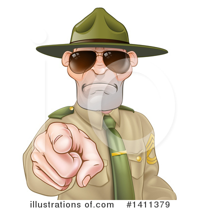 Royalty-Free (RF) Drill Sergeant Clipart Illustration by AtStockIllustration - Stock Sample #1411379