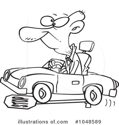 Driving Clipart #1048589 by toonaday