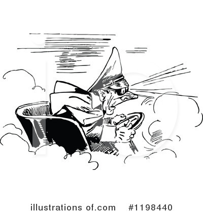 Royalty-Free (RF) Driver Clipart Illustration by Prawny Vintage - Stock Sample #1198440