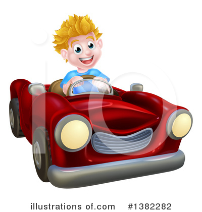 Convertible Clipart #1382282 by AtStockIllustration