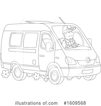 Mini Van Clipart #1609568 by Alex Bannykh