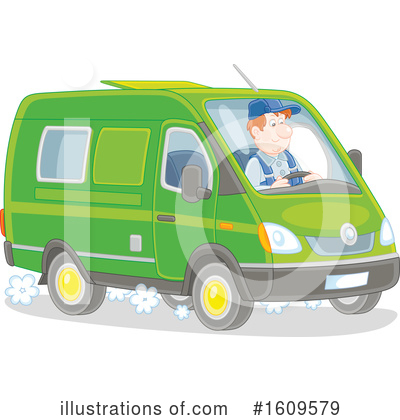 Mini Van Clipart #1609579 by Alex Bannykh