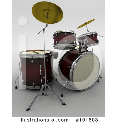 Royalty-Free (RF) Drums Clipart Illustration by KJ Pargeter - Stock Sample #101803