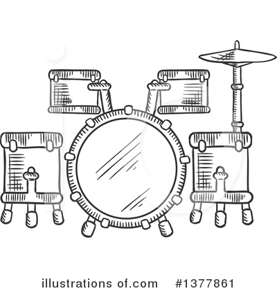 Royalty-Free (RF) Drums Clipart Illustration by Vector Tradition SM - Stock Sample #1377861