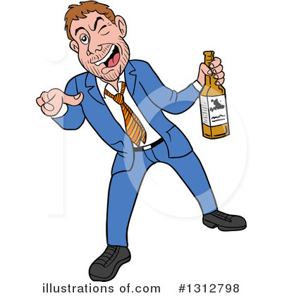 Royalty-Free (RF) Drunk Clipart Illustration by LaffToon - Stock Sample #1312798