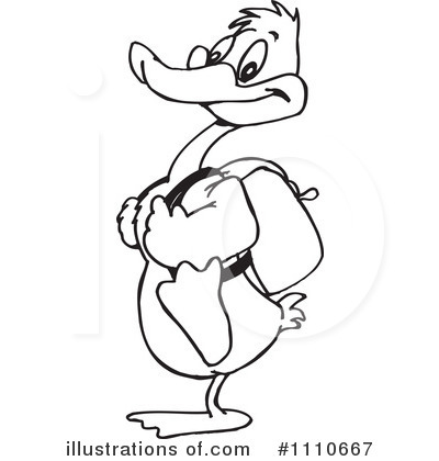 Royalty-Free (RF) Duck Clipart Illustration by Dennis Holmes Designs - Stock Sample #1110667