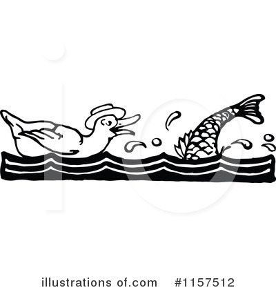Royalty-Free (RF) Duck Clipart Illustration by Prawny Vintage - Stock Sample #1157512
