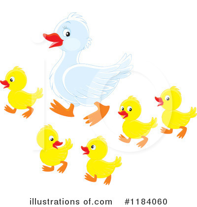 Royalty-Free (RF) Duck Clipart Illustration by Alex Bannykh - Stock Sample #1184060