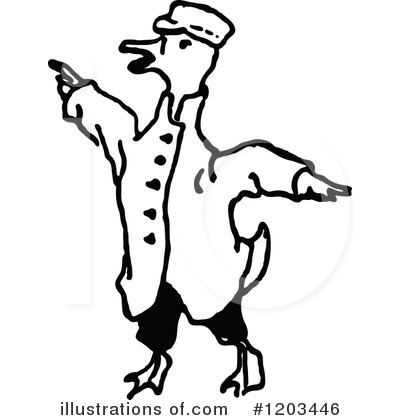 Royalty-Free (RF) Duck Clipart Illustration by Prawny Vintage - Stock Sample #1203446