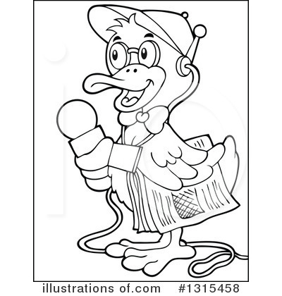 Royalty-Free (RF) Duck Clipart Illustration by visekart - Stock Sample #1315458