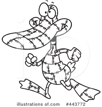 Royalty-Free (RF) Duck Clipart Illustration by toonaday - Stock Sample #443772
